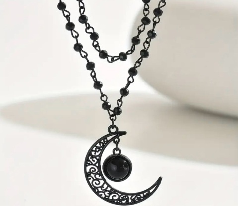 Naszyjnik CZARNY KSIĘŻYC