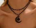 Naszyjnik CZARNY KSIĘŻYC