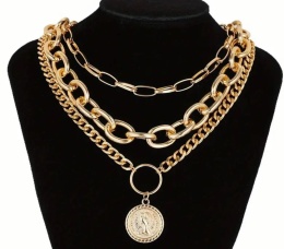 Naszyjnik złoty łańcuchy