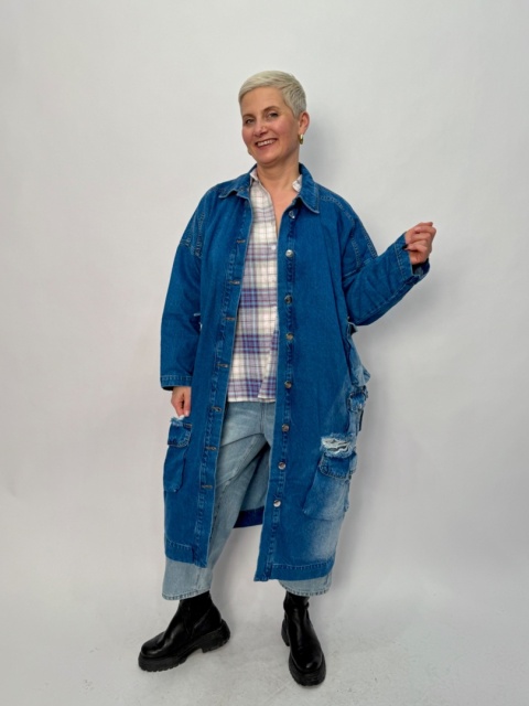 Płaszcz Jeansowy WINA