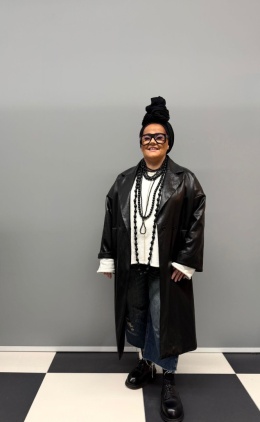 Płaszcz VITA Rivabella eko skóra czarny