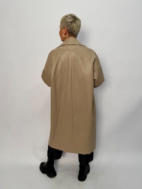 Płaszcz VITA Rivabella eko skóra fango