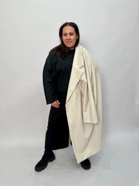 Płaszcz VITA Rivabella eko skóra milki