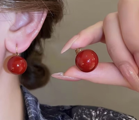 Kolczyki Wiśniowe Kulki