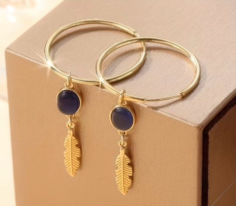 Kolczyki LISTEK złoty