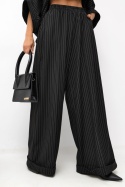 Spodnie Striped Pattern czarne