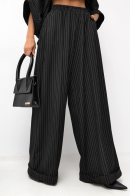 Spodnie Striped Pattern czarne