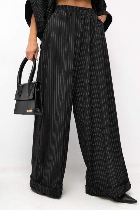 Spodnie Striped Pattern czarne