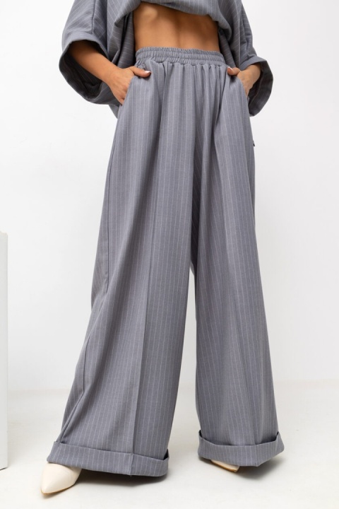 Spodnie Striped Pattern szare