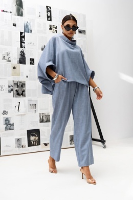 Bluzka KIMONO Miss City textura błękit