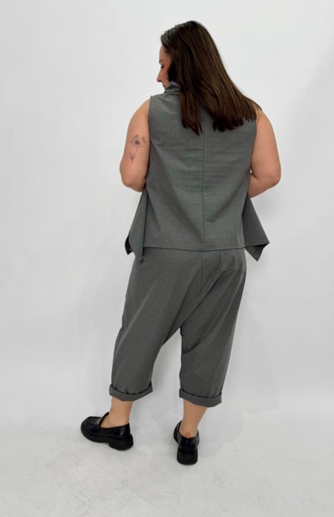 Kamizelka bluzka TERO Wendy Trendy szara