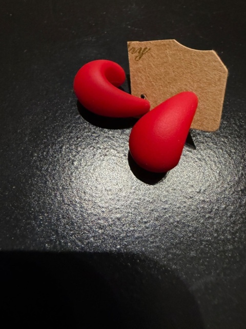 Kolczyki ŁZA czerwony