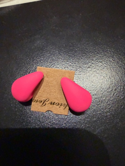 Kolczyki ŁZA fuksja