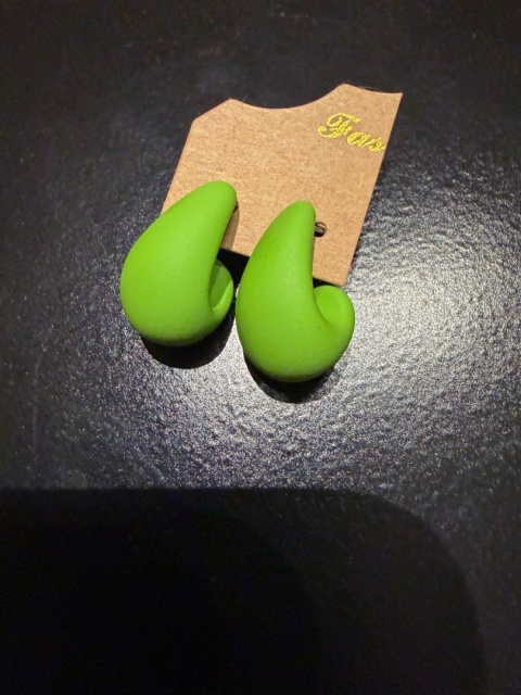 Kolczyki ŁZA zielony