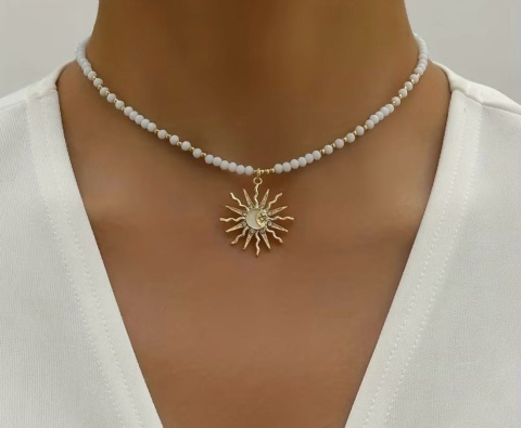 Naszyjnik BOHO BIAŁY