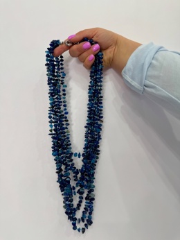 Naszyjnik VINTAGE kamienie niebisekie