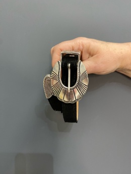 Pasek WEST skóra nero