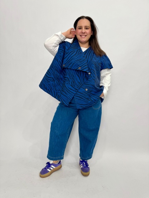 Żakiet ZOZO Wendy Trendy zebra granat