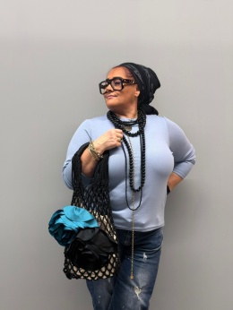 Bluzka CESARIA Rivabella niebieski