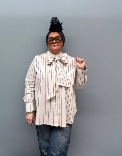 Koszula OTTAWA paski Rivabella krem