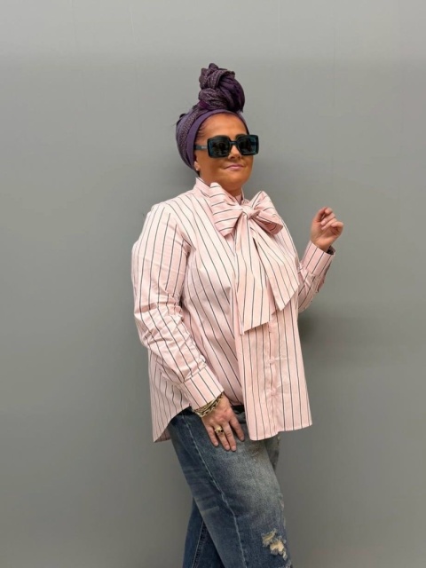 Koszula OTTAWA paski Rivabella róż