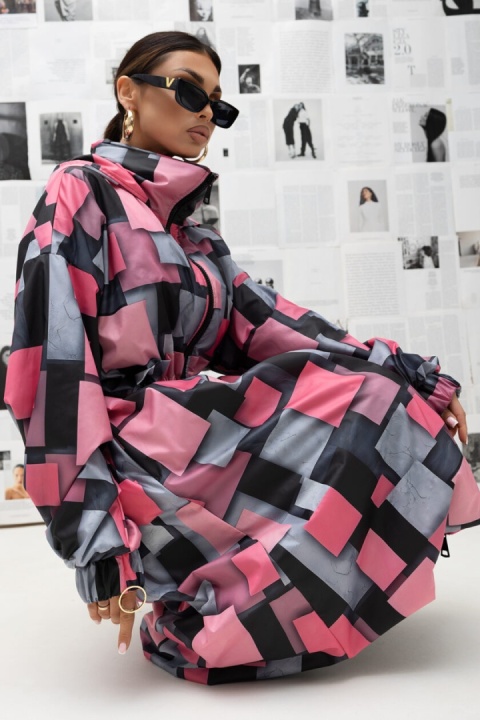 Kurtka Parka PIXEL ART Miss City Official niebieski