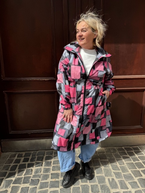 Kurtka Parka PIXEL ART Miss City Official niebieski