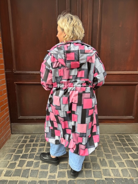 Kurtka Parka PIXEL ART Miss City Official niebieski