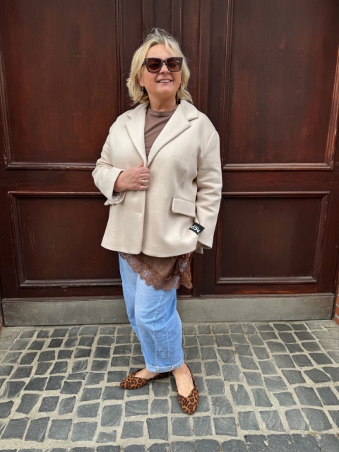 Marynarka CLEAN Miss City Official ecru