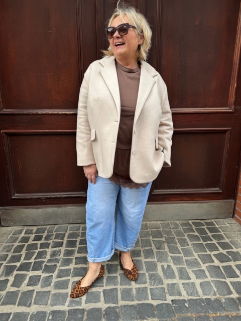 Marynarka CLEAN Miss City Official ecru