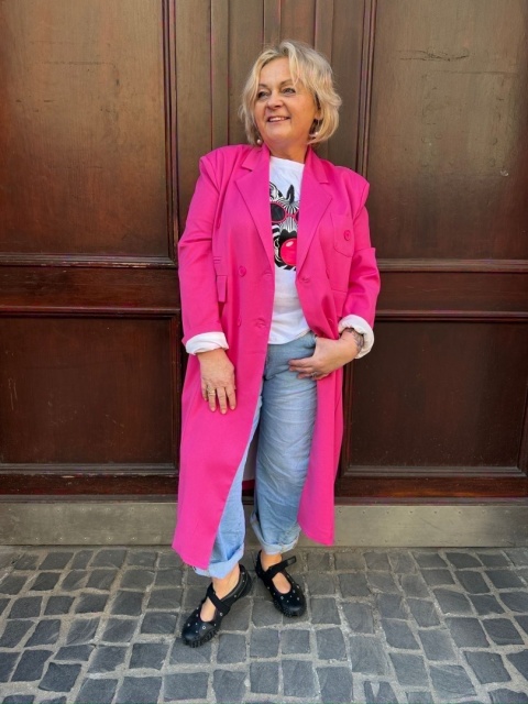 Płaszcz FEEL Miss City Official fuksja