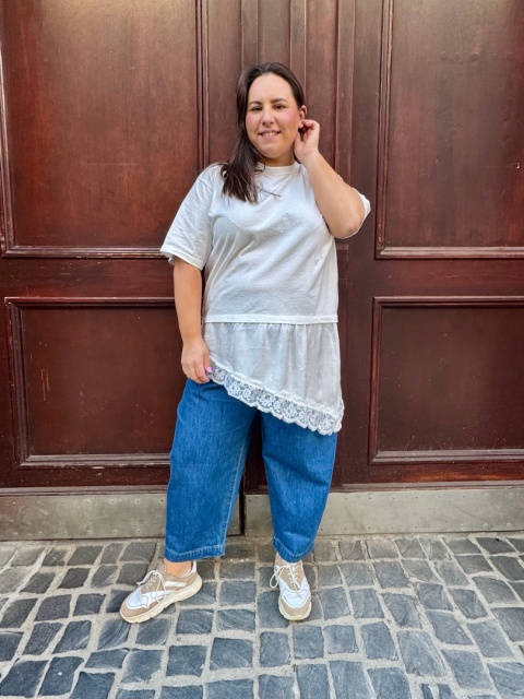 T-shirt KORONKA Wiya biały