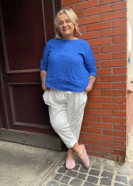 Bluzka FIDŻI Wendy Trendy len niebieski
