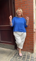 Bluzka FIDŻI Wendy Trendy len niebieski