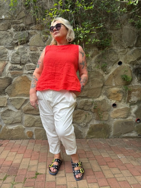 Spodnie jeansy Bliss boyfriend białe