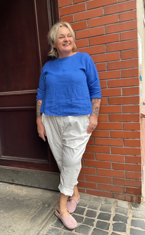 Spodnie jeansy Bliss boyfriend białe