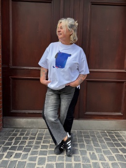 T-shirt TOMI Rivabella piesek biały