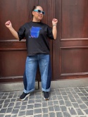 T-shirt TOMI Rivabella piesek czarny
