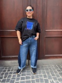 T-shirt TOMI Rivabella piesek czarny