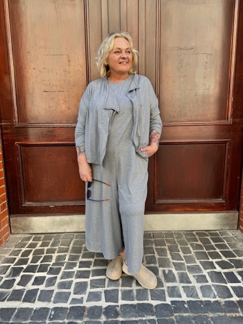 Blezer kardigan BIANKA Wendy Trendy szaray