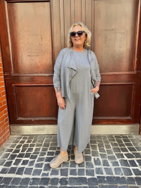 Blezer kardigan BIANKA Wendy Trendy szaray