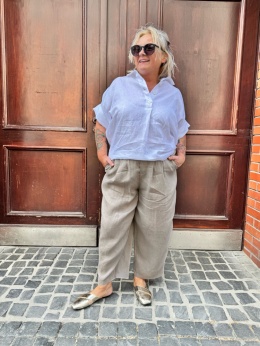 Koszula BELIA Wendy Trendy len biała