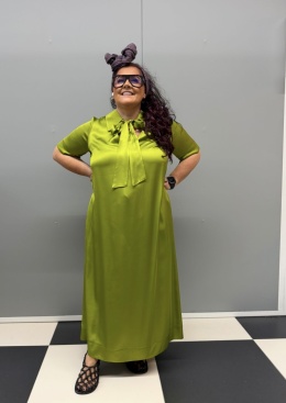 Sukienka ZAK Rivabella satyna avocado