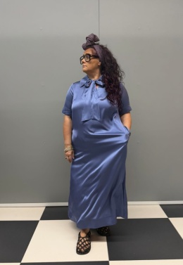 Sukienka ZAK Rivabella satyna blue