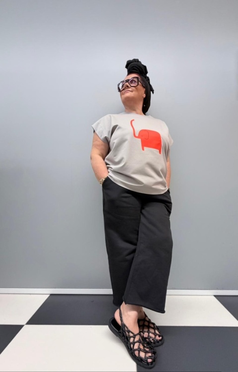 T-shirt ROMI Rivabella słoń szary