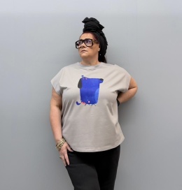 T-shirt ROMI Rivabella piesek szary