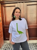 T-shirt TOMI Rivabella dino biała