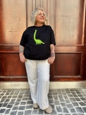 T-shirt TOMI Rivabella dino czarna