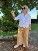 Spodnie ROMA len camel