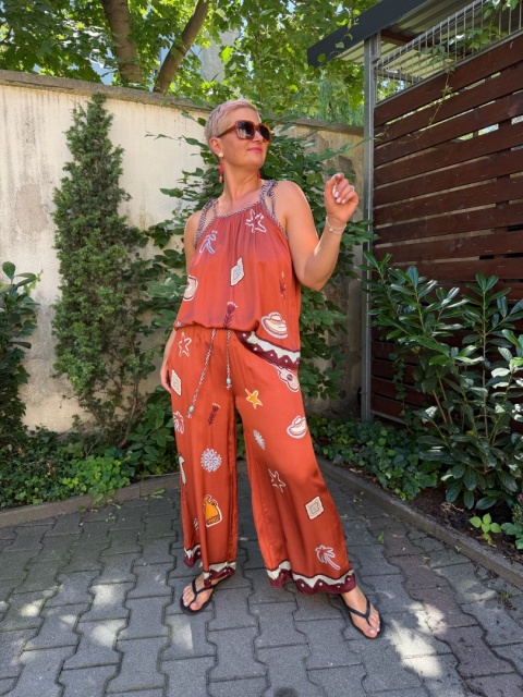 Bluzka top Carmen karmel